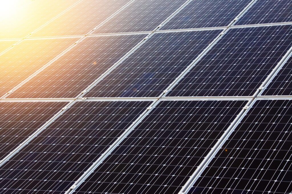 Close-up view of solar panels installed on a rooftop, showcasing the quality systems recommended by the top 10 solar companies in Kerala for efficient and long-term solar performance.